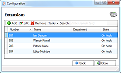 Extensions page