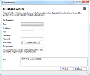 Telephone system page